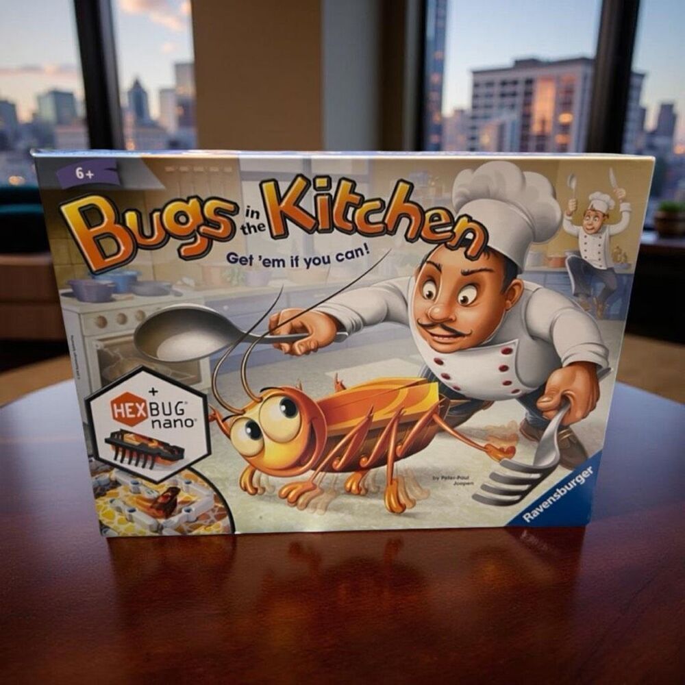 Vintage Ravensburger Bugs In The Kitchen Hexbug Game